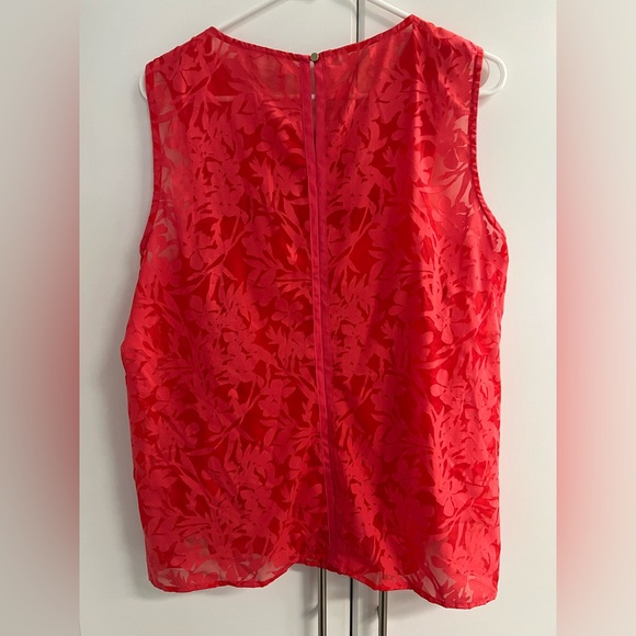Liz Claiborne Red Floral Women's Top Sz XL - Picture 3 of 7